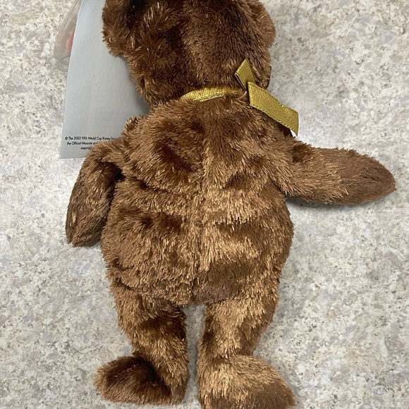 Ty Beanie Baby CHAMPION Bear 2002 DENMARK FIFA World Cup Vintage Ty Plush Animal - Picture 3 of 8